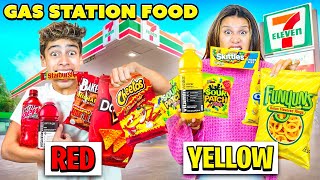 EATING GAS STATION FOOD with ONE COLOR ONLY!!