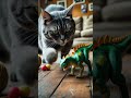 cats playing dinosaurs 1 cat dinosaurus pet animals short shortvideo viral shorts funny