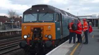 * RARE * ARRIVA TRAINS WALES 57316 + SCOTTISH TRANSLATORS DEPART TONBRIDGE! With Good Horn