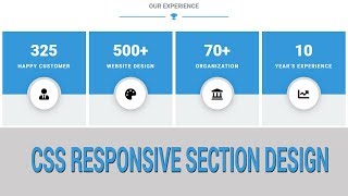 Responsive Our Experience Section Design - Using CSS Flex Property