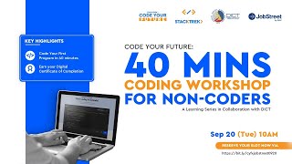 Code Your Future: 40-mins Coding Workshop for Non-Coders