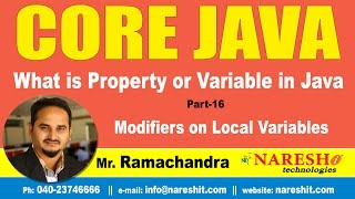 What is Property or Variable in Java Part 16 | Core Java Tutorial | Mr. Ramachandra