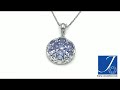 johareez 2.46ctw genuine tanzanite .925 sterling silver pendant