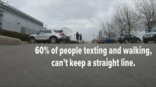How dangerous is texting while walking? Will Ujek put his 3News coworkers to the test