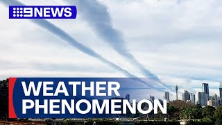 Unique weather phenomenon stretches Sydney's sky | 9 News Australia