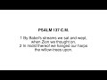 Psalm 137 vs 1-6 Scottish Psalter Babel's Streams