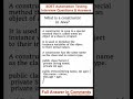 JAVA : What is a constructor in Java? SDET Automation Testing Interview Questions & Answers