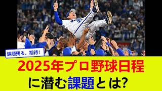 2025年プロ野球日程に潜む課題とは？