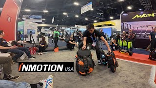 Brian Dillard doing his thing - Inmotion CES booth - Jan 2025 - E20, V9, V11, V12