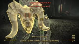 Mysterious Stranger can't one shot kill the legendary albino deathclaw
