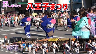 民謡流し【八王子まつり】2024 八王子まつり２日目８月３日の民謡流しは浴衣姿の2,000名の踊り手が通りいっぱいに踊る。地元自慢の民謡踊りは壮観です。