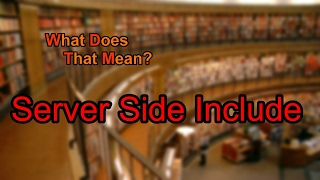 What does Server Side Include mean?