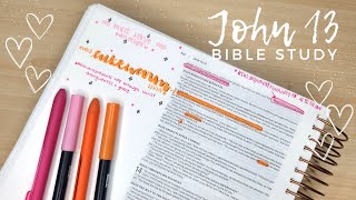 Bible Study on John 13 | Bible Journal with Me | Journaling Bible Study