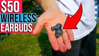 QCY Q29 Review! | $50 Bluetooth Wireless Earbuds - BETTER than Apple Airpods!? | Harrison Broadbent