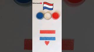 coloring the Netherland's flag #sandpainting #netherlands