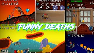 Hill climb racing funny moments .try to not 😂😂😂 Funny deaths 😈