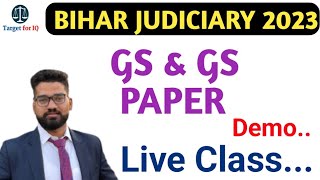 32th Bihar Judiciary Demo for GK GS  PRE AND MAINS  | SYLLABUS | PATTERN | TargetForIQ