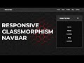 How to Make Responsive Navbar With Glassmorphism Effect Using HTML CSS & JavaScript