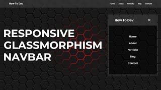 How to Make Responsive Navbar With Glassmorphism Effect Using HTML CSS & JavaScript