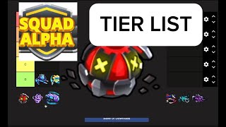 Squad Alpha Legendary weapon TIER LIST!!!