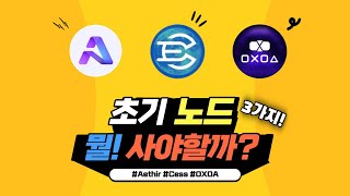 초기 신규 노드 3가지, 뭘 사야 할까? (노드별 장단점 및 혜택, 구매 방법｜Aethir｜Cess｜OXOA)