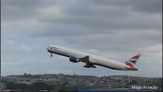 Pousos e Decolagens a tarde Aeroporto de Guarulhos 20.02.2020