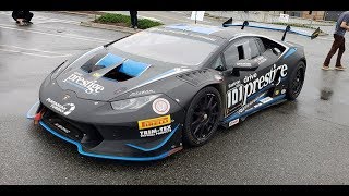 Loud Exhaust !!! Unloading A Lamborghini Huracan Super Trofeo