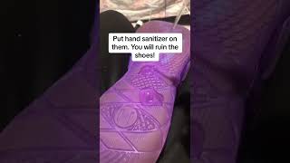 DO NOT put hand sanitizer on your basketball shoes! #basketball #basketballshoes