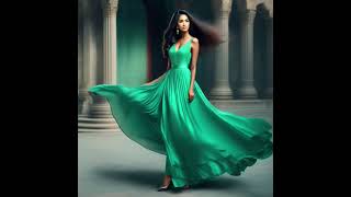 beautiful girl in sea green l ai Art l ai lookbook l 4k l