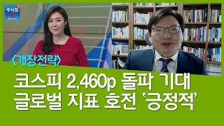 [개장전략] 코스피 2,460p 돌파 기대, 글로벌 지표 호전 '긍정적'