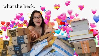 HUGE birthday book haul unboxing (30+ books!!) thank you so so much!!! 💗