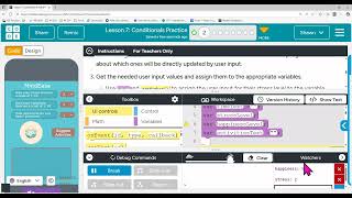 Code.org - Unit 4 - Lesson 7 - MindEase App