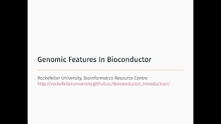 Genomic Features In Bioconductor