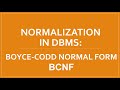 Normalization: Boyce- Codd Normal Form (BCNF)  Solved Example