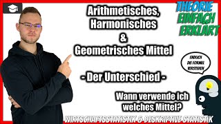 Arithmetisches Harmonisches und Geometrisches Mittel Unterschied