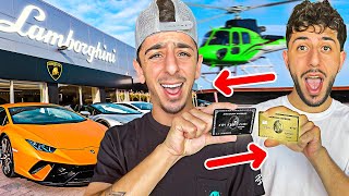 Swapping Credit Cards with my Brother! **NO LIMIT**