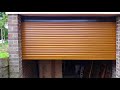 oak garage roller door 55mm slats internal manual override