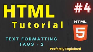 HTML tutorial for beginners - 04 || text formatting tags