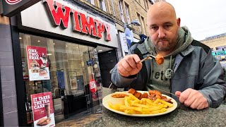 I went to THE ONLY WIMPY IN WEST YORKSHIRE for an ALL DAY BREAKFAST which included THE FAMOUS BENDY!