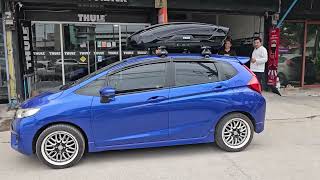 Honda JAZZ กล่องใส่ของบนหลังคา thule roofbox motion xt m วางสัมภาระบนหลังคา + แร็คหลังคา thule