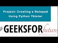 Creating a Notepad Using Python Tkinter