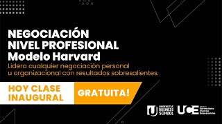 CLASE INAUGURAL | NEGOCIACIÓN MODELO HARVARD