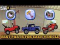 BEST PARTS FOR EACH VEHICLE 💪🔥 - Hill Climb Racing 2