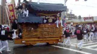 平成１７年　額原町だんじり　夜疑神社宮入　ガスト前