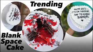 How I Made Viral BLANK SPACE Cake🔪🤍