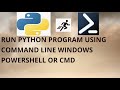 Run Python Code Using Command Line Windows Powershell or CMD #pythontutorial #pythonprogramming