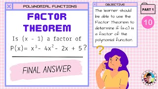 Factor Theorem [Example 1]