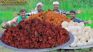 Mushroom Kabab and Mushroom Fried rice Cooking in Karnataka Village | ಮಶ್ರೂಮ್ ಕಬಾಬ್ and ಫ್ರೈಡ್ ರೈಸ್