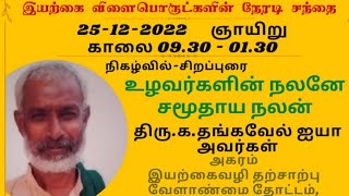 உழவர்களின் நலனே சமுதாய நலன் |ஐயா தங்கவேலு |#செஞ்சோலைபண்ணை கோவை