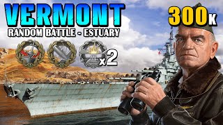 Battleship Vermont - 25s Reload with Halsey and Double Dev Strikes in Cyclone